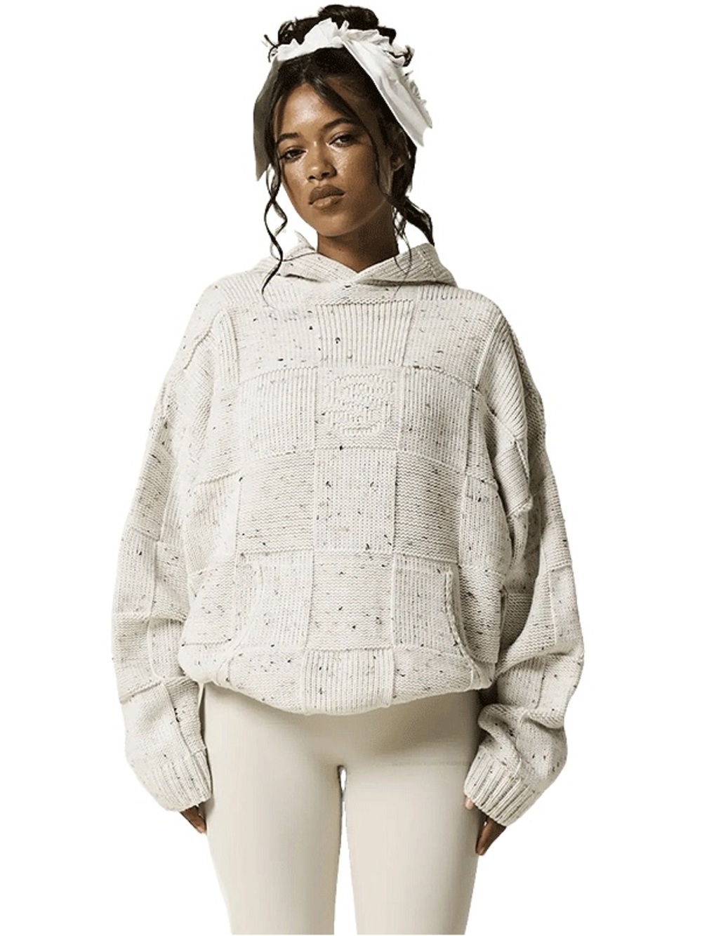Sisters & Seekers Communion Check Knit Hoodie